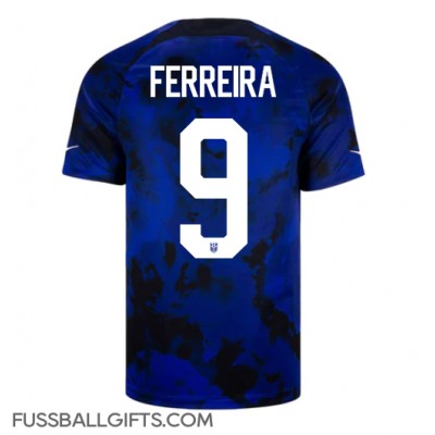 Vereinigte Staaten Jesus Ferreira #9 Fußballbekleidung Auswärtstrikot WM 2022 Kurzarm